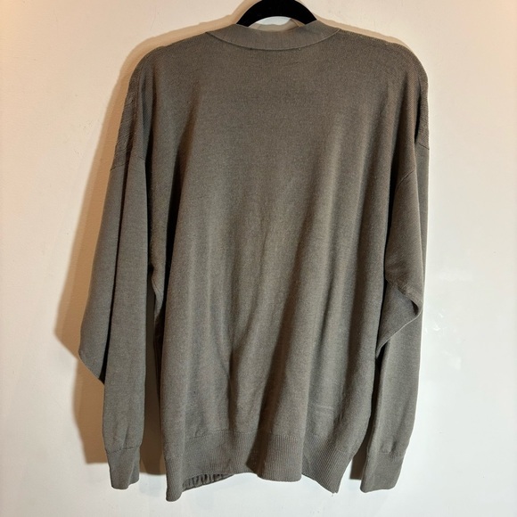 PRINGLE OF SCOTLAND Sz XL Washable 100% Wool  Grandpacore Cable Knit Cardigan - Picture 8 of 10
